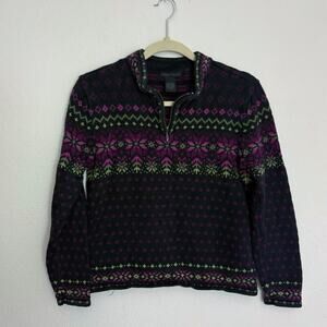 vintage 90s Nomadic Traders Fair Isle Nordic Sweater christmas winter holiday